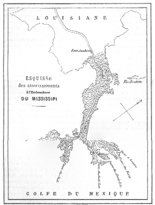 Map of Mississippi River Delta